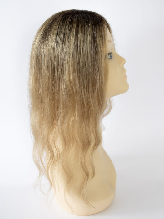 Tupé z pravých vlasů, blond 47 cm